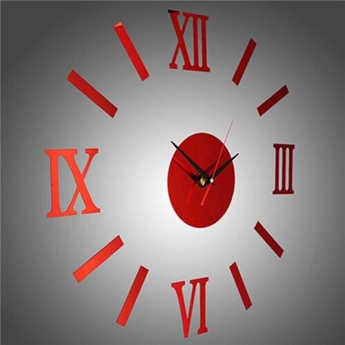 Modern Design Mini DIY Large Wall-Clock Sticker Mute Digital 3D Wall Big Clock Living Room Home Office Decor Christmas Gift