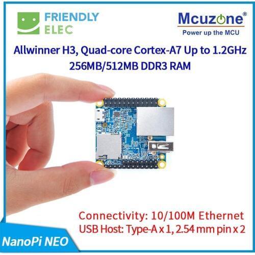 NanoPi NEO 256M/512M Allwinner H3 Quad-core Cortex-A7 (Runs u-boot,Ubuntu-Core)