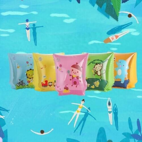 Children Cartoon Frog Air Sleeve Circle 1 Pair PVC Inflatable Kids Swimming Ring Pool Float Toys Pool Games Lifebuoy Equipment