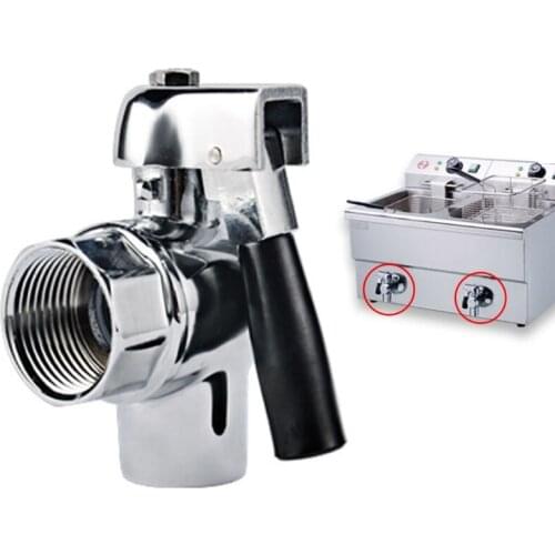 Electric Fryer Drain Clique Cast Copper Oil Drain Clique Thread Hole 1.46in 1.18in 0.98in Electric Fryer Accessory