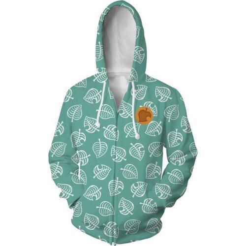 Animal Crossing New Horizons Happy Home Designer 3D Hoodie Cosplay Tom Nook Leaf Thin Hoodies Sweatshirt Coat Harajuku Tops