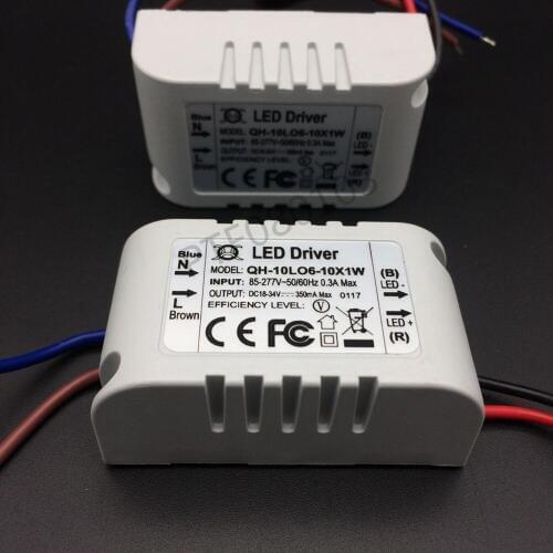 10 Pcs Isolation 10W AC85-277V LED Driver 6-10x1W 300mA DC18-34V LED PowerSupply Constant Current Ceiling Lamp Free Shipping