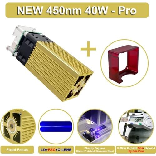 450nm 40W laser head,blue laser module,ultra-fast engraving of stainless steel and oxidized metal,compressed spot technology