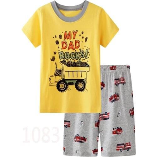 Summer Kids Clothes Pajamas Sets Cotton Short-Sleeve Baby Boy Clothes Children Cartoon Sleepwear Kids Pyjamas Enfant Pijama SH01