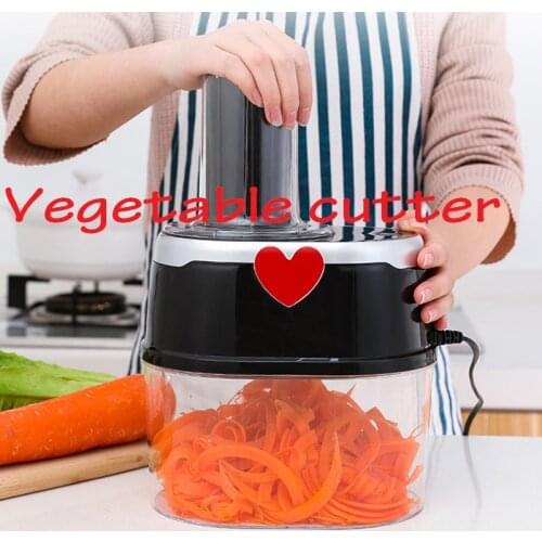 Multifunctional vegetable cutter, electric spiral vegetable cutter, kitchen vegetable salad cooking machine, vegetable cutter