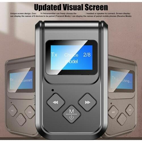 POHIKS 1pc 2-in-1 USB Wireless Audio Adapter Universal Portable Music Audio Transmitter With 3.5mm Aux Cable For TV Car Home