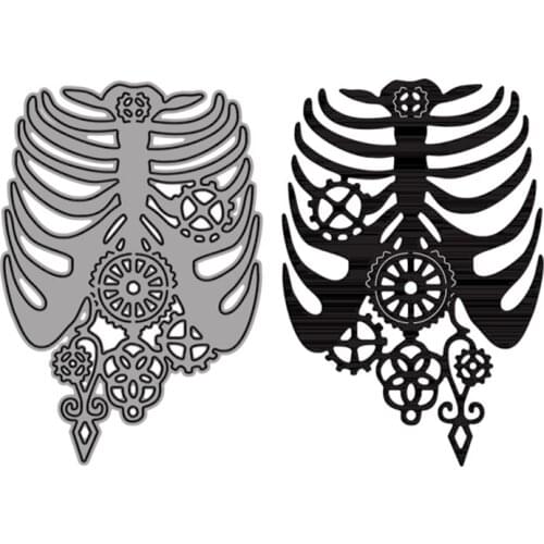 Cutting Dies Iron Chain Gears Chest Rib Cage For DIY Scrapbooking Embossing Album Paper Cards Dies 2021 New