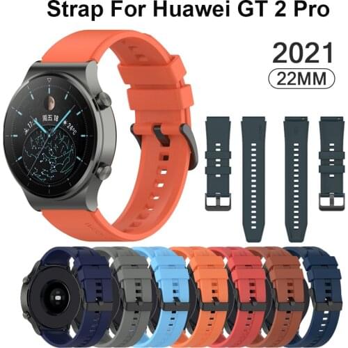 22MM GT2 Official Silicone Strap For Huawei Watch GT 2 Pro Sport Original Watchband For Huawei GT2 Pro Wristband Correa Bracelet