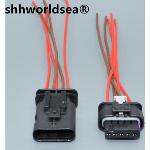 Shhworldsea 5 Pins way sealed auto connectors female 1-1718806-1 MAF MASS air flowmeter sensor electric connector plug