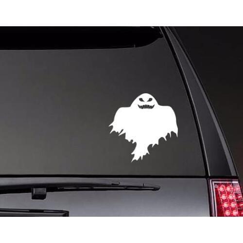Scary Ghost With Teeth Helooween Car Decals Sticker Window Decor Waterproof Creative Hoilday Stickers White ZP0672