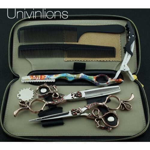Univinlions japan 6" barber thinning shears hair cuts japanese hairdressing scissors professional hair scissors hairdresser sale