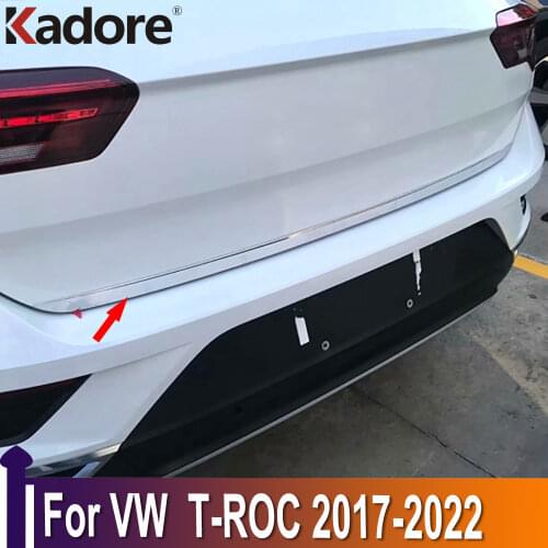 For Volkswagen T-Roc TROC 2017 2018 2019 Rear Trunk Lid Cover Trim Car Accessories Tailgate Boot Protection Strip