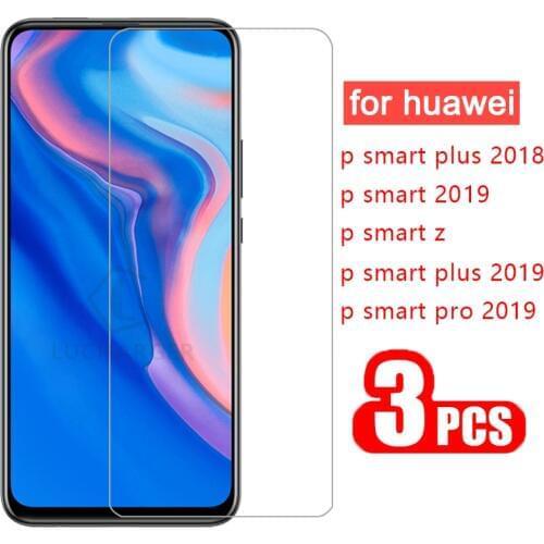 3pcs Protective Glass For Huawei P Smart Z Plus Pro 2018 2019 Tempered Glass Screen Protector On Psmart Smar Smat Samrt Glas 9h