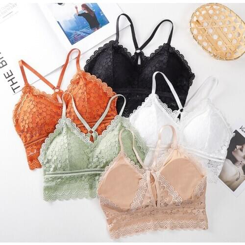 Linbaiway Sporty Push up Bra for Women Sexy Solid Seamless Bralette Chest Tube Tops Wire Free Brassiere Gathered Lingerie