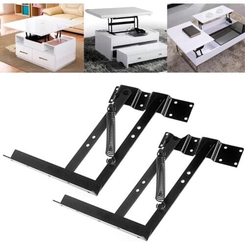 1Pair Lift Up Top Coffee Table Lifting Frame Mechanism Spring Hinge Hardware Dropshipping