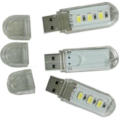 1PC Portable Mini White USB LED Night Light For PC Computer Laptop Notebook