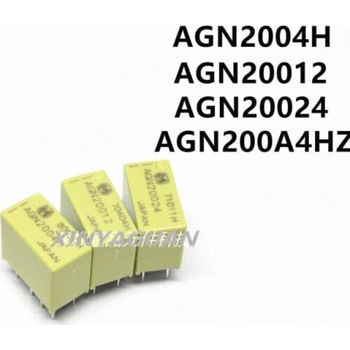 10Pcs 100% new original signal relay AGN2004H AGN20012 AGN20024 AGN200A4HZ AGN200A12Z AGN200A24 8Pin