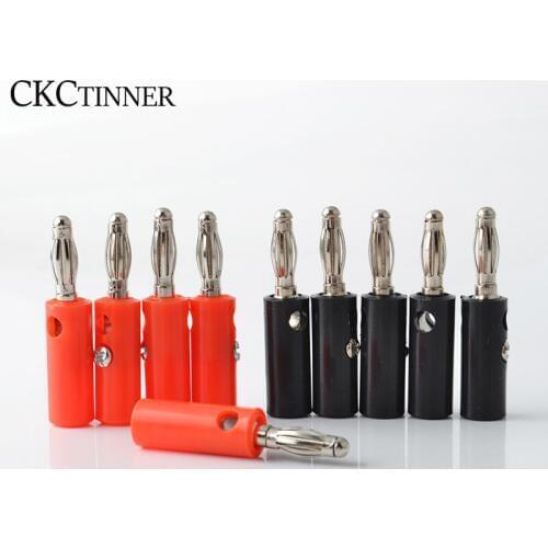 10pcs Black+Red Wire Audio Speaker Cable Banana Plug Banana Speaker Plugs 2mm up to 5mm Diameter Speaker Wire 4MM Audio Screw