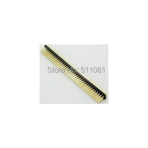 20pcs 1.27mm Pitch 2x50pin Dual Row Male Pin Header Pin Connector Double Row 180 Degrees