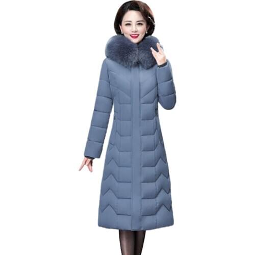 2020 New Winter Jacket Women Parka Big Fur Collar Hooded Jacket Thick Warm Oversize Cotton Padded Parkas Outwear Plus Size 7XL