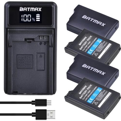 4x 3.6V 3600mAh Battery Akkus + LED USB Charger for Sony PSP1000 PSP 1000 PlayStation Portable