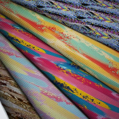 50cm*140cm Flower Printed Printed Bullet Texture Liverpool Fabric For clothing Stretch Knit Fabric For Hair Band L15346