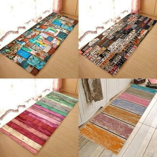 Digital Printing 3D wood Letter Printed Room Area Rug Floor Carpet For Living Room Bedroom Home Decorative Pad