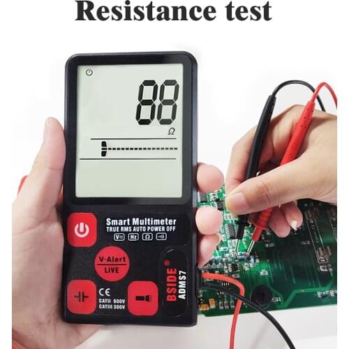 BSIDE Portable Voltmeter Voltage Tester Large LCD Digital Smart Multimeter TRMS 6000 Counts DMM ADMS7 ADMS9 Voltimetro