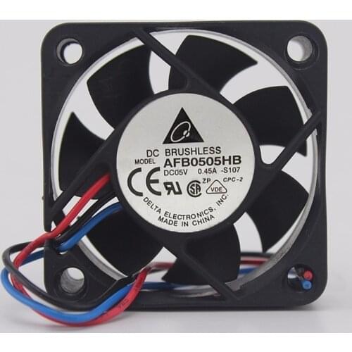 DELTA AFB0505HB 5010 5CM DC12 0.45A 50*50*10MM 3-wire Speed Regulation Power Cooling Fan