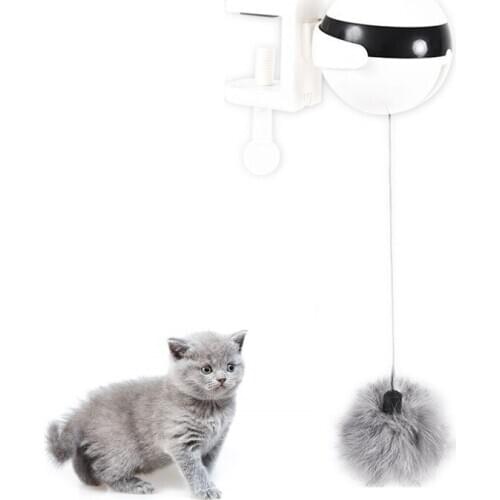 Electric Lifting Tease Cat Ball Toy Yo-Yo Ball Automat Flutter Rotating Interactive Puzzle Smart for Pet Cat