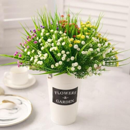 Fake Flower Artificial Plants Family Garden Wedding Decoration Christmas Pastoral Home Living Room Decor Flower Arrangement