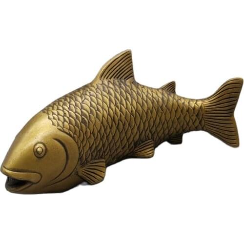 Chinese Old Bronze Statue Copper Fish