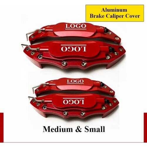 4PCS Front Rear Brake Caliper Covers 3D Aluminum Car Styling Universal Metal Caliper Cover Kit Wheel Modification Decoration