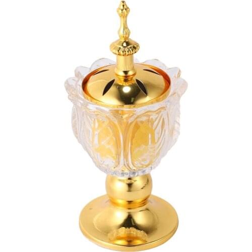Arabian Style Imitate Crystal Incense Burner Eid Plating Incense Burner Traditional Fort Home Decorative Ornaments