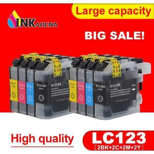 LC123 For Brother LC121 Ink Cartridge For MFC-J650DW MFC-J6720DW MFC-J6520DW DCP-J4110DW DCP-J132W Printer With Chip Full Ink