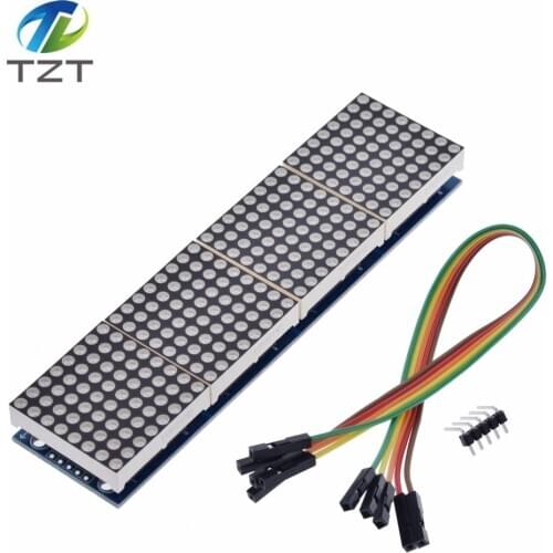 1pcs MAX7219 Dot Matrix Module For Arduino Microcontroller 4 In One Display with 5P Line