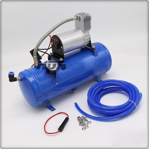 AS172 truck horn modified air pump 12V 150psi blue 6L air tank air compressor truck large car modified air pump