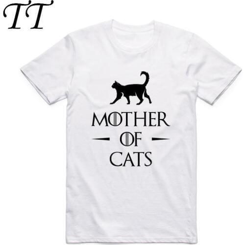 Asian Size Men And Women Print Mother Of Cats Fashion T Shirt O-Neck Short Sleeve Summer Casual Funny Adult T-shirt HCP985