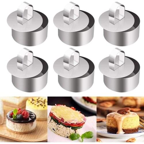 Stainless Steel Cake Rings, Mousse Cake Molds and Pastry Baking Ring,Food Ring Mould Dessert Rings Set for Baking