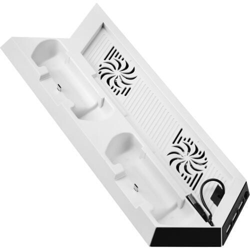 OSTENT Multifunctional Hub USB Cooling Fan Charger Stand for PS4 Console and Controller