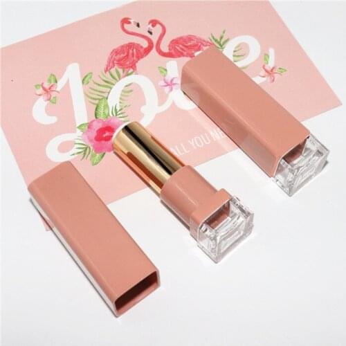Sexy Red Pink Plastic Empty Lipstick Tubes Case Handmade Make Up Lips Lip Plumping Balm Travel Containers Packaging 200pcs/lot