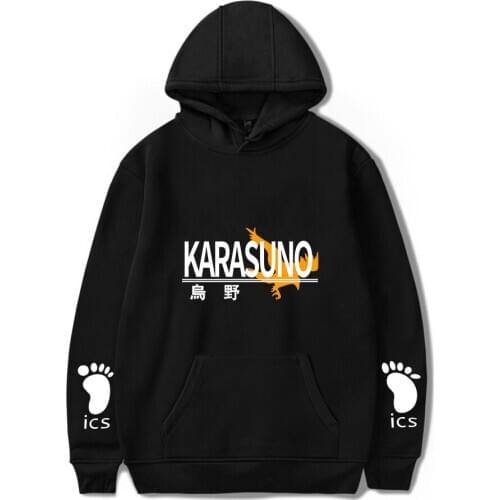 Popular Comic Haikyuu!! Black Hoodies Men Streetwear Women Hooded Autumn Sweatshirts Fashion Boys Girls Hooded Casual Pullovers