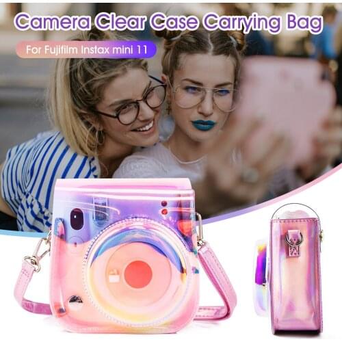 Camera Clear Case Carrying Bag For Instax Mini 11 Camera Package PVC Laser Camera Storage Bag Equipment And Accessories