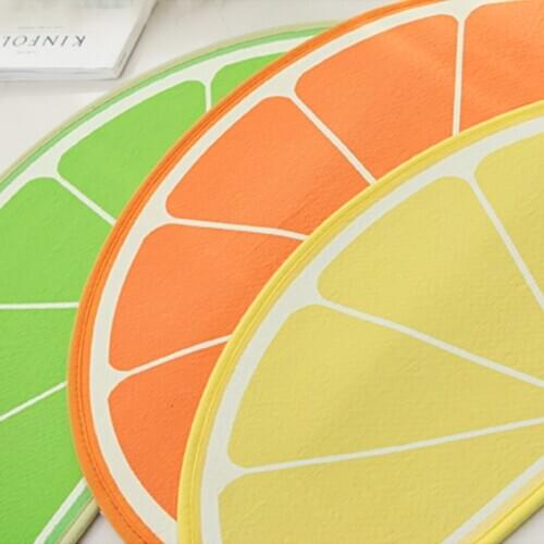 Drop Shipping Semicircle Fruit Printed Floor Mats Bathroom Kitchen Carpets Doormats Rugs Mat for Living Room Anti-Slip