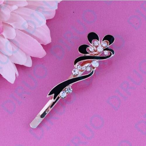 Sell like hot cakes Korean word folder Flower hairpin side folder jewelry explosion models zinc alloy barrettes