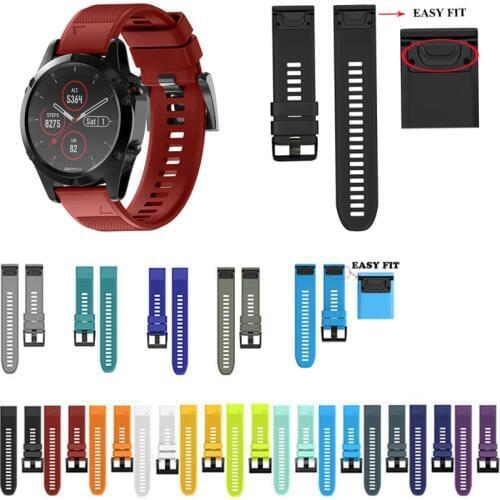 26MM 22MM Quick Release Silicone Strap for Fenix 5X Fenix3 3HR Fenix 5 5X Plus For Garmin Instinct Watch Quick Release Watchband