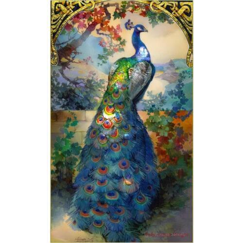 Needlework for embroidery DIY DMC High Quality - Counted Cross Stitch Kits 14 ct Oil painting - Victorian Peacock