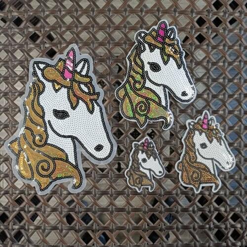 Garment accessory large embroidery big horse unicorn cartoon patches for clothing PA-3437