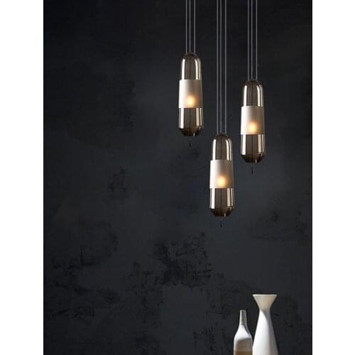 Nordic Glass Pendant Lights Hotel Room Bedside Bar Home Decor Hanging Lamp Modern Minimalism Loft Decor Luminaire Pendant Lamps