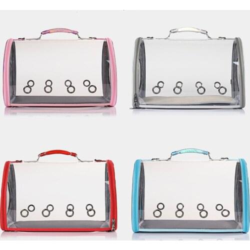 Dog Carriers Bags Porous And Ventilated Puppy Carrying Shoulder Dog Bags Alll Skylight Puppy Pet Transparent PVC Travel Bag